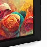 Vibrant Abstract Roses – Modern Multicolor Wall Art for Living Room