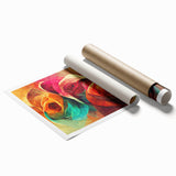 Vibrant Abstract Roses – Modern Multicolor Wall Art for Living Room