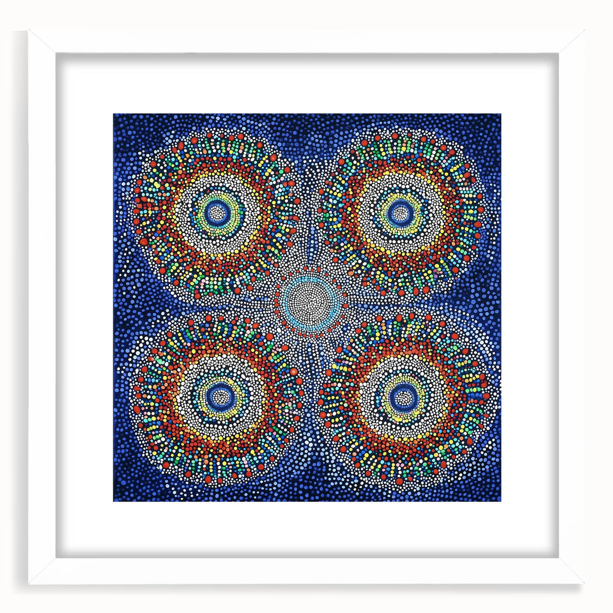Abstract geometric frame design in white with a matte finish, showcasing a modern aesthetic suitable for home decor. Ideal for minimalist or contemporary settings.
