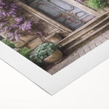 Art deco poster of a vintage French door design in muted earth tones, printed on rolled canvas.