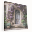 Large canvas print of a French door architecture design in muted earth tones, suitable for kitchen wall art.
