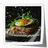 Extra large wall art featuring a floral design in soft pastel shades on glossy canvas, suitable for dining room or bathroom.