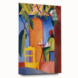 Expressionist Café Scene – Vibrant Abstract Turkish Café Wall Art