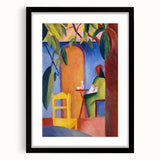Expressionist Café Scene – Vibrant Abstract Turkish Café Wall Art