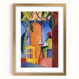 Expressionist Café Scene – Vibrant Abstract Turkish Café Wall Art