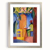 Expressionist Café Scene – Vibrant Abstract Turkish Café Wall Art