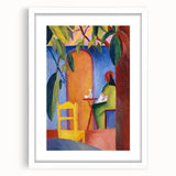 Expressionist Café Scene – Vibrant Abstract Turkish Café Wall Art