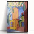 Expressionist Café Scene – Vibrant Abstract Turkish Café Wall Art