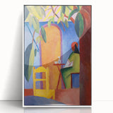 Expressionist Café Scene – Vibrant Abstract Turkish Café Wall Art
