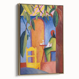 Expressionist Café Scene – Vibrant Abstract Turkish Café Wall Art