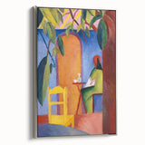Expressionist Café Scene – Vibrant Abstract Turkish Café Wall Art