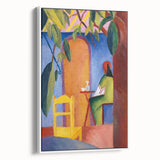 Expressionist Café Scene – Vibrant Abstract Turkish Café Wall Art