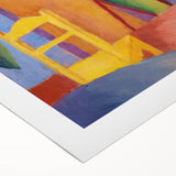 Expressionist Café Scene – Vibrant Abstract Turkish Café Wall Art