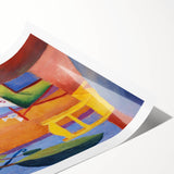 Expressionist Café Scene – Vibrant Abstract Turkish Café Wall Art