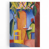 Expressionist Café Scene – Vibrant Abstract Turkish Café Wall Art