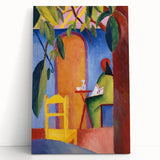 Expressionist Café Scene – Vibrant Abstract Turkish Café Wall Art