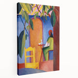 Expressionist Café Scene – Vibrant Abstract Turkish Café Wall Art