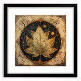 Framed wall art featuring an elegant floral and botanical design in vibrant colors, showcased in a sleek black frame with a white mat, perfect for home decor.