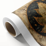 Vibrant floral wall art on rolled canvas showcasing intricate leaves and colorful blossoms, perfect for home decor or art enthusiasts, presented in a protective tube.