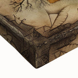 Close-up of vibrant floral and botanical wall art on stretched canvas, showcasing intricate details and rich colors, perfect for home decor and interior styling.