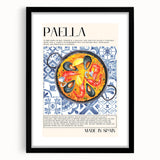 Extra large framed wall art featuring abstract depiction of colorful food dishes on a textured canvas.