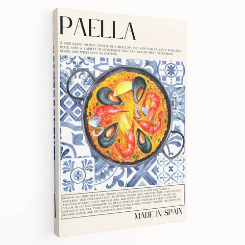 Large canvas print featuring an array of colorful food dishes, suitable for kitchen wall art.