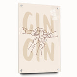 Large abstract wall art on acrylic glass, featuring vibrant hues of red and orange, ideal for dining room decor.