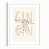 Textured abstract art print featuring swirling gray and white hues on a framed white mat, ideal for modern bedroom decor.