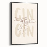 Framed canvas featuring a black and white vintage poster of a landscape, ideal for bedroom wall decor.