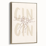 Framed canvas featuring a vintage poster art of a black and white landscape, ideal for bedroom wall art.