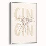 Vintage poster art of assorted beverages in vibrant colors on a large framed canvas, ideal for living room decor.