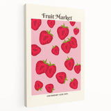 Large canvas print depicting assorted fruits in vibrant colors, ideal for kitchen wall art.