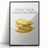 Large abstract wall art featuring geometric shapes in vibrant orange and teal, framed acrylic.