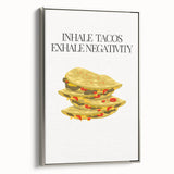 Landscape art painting on framed canvas featuring colorful vintage poster art, predominantly in black.