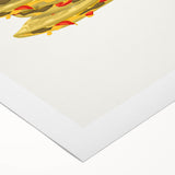 Art deco poster featuring a stylized culinary theme on rolled canvas, suitable for dining room decor.