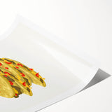 Extra large wall art featuring line art flowers in muted earth tones on a rolled print, suitable for large living room decor.