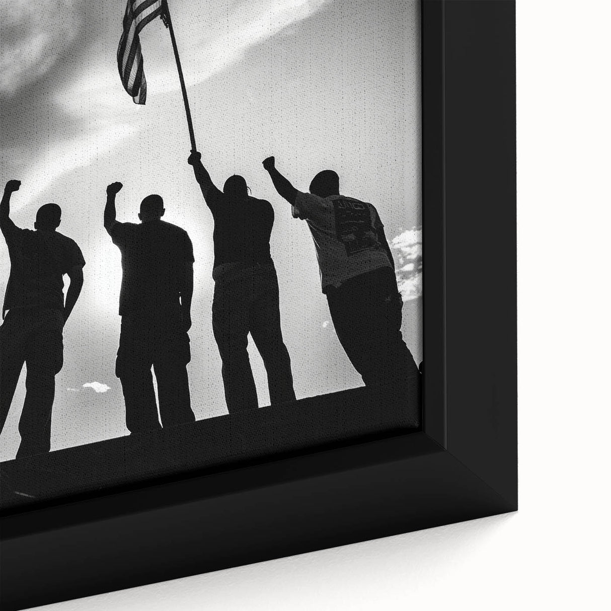 Patriotic Silhouettes & USA Flag - Independence Day Wall Art