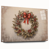 Classic Holly Wreath – Elegant Christmas Wall Decor
