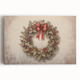 Classic Holly Wreath – Elegant Christmas Wall Decor