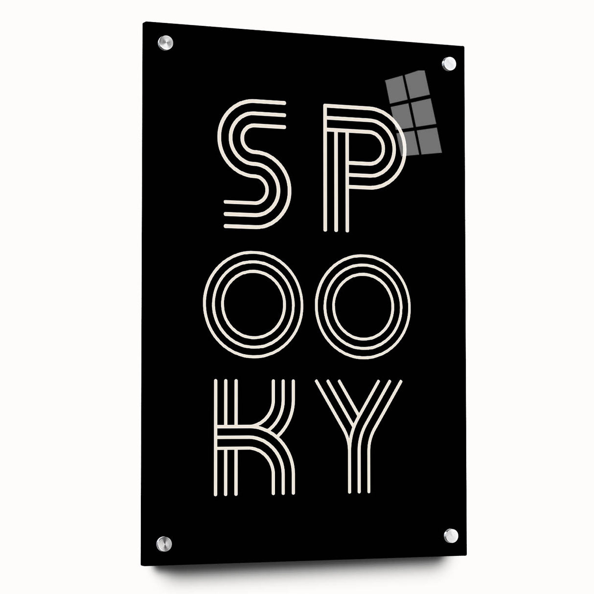 Spooky Typography Halloween Wall Art - Modern Halloween Decor