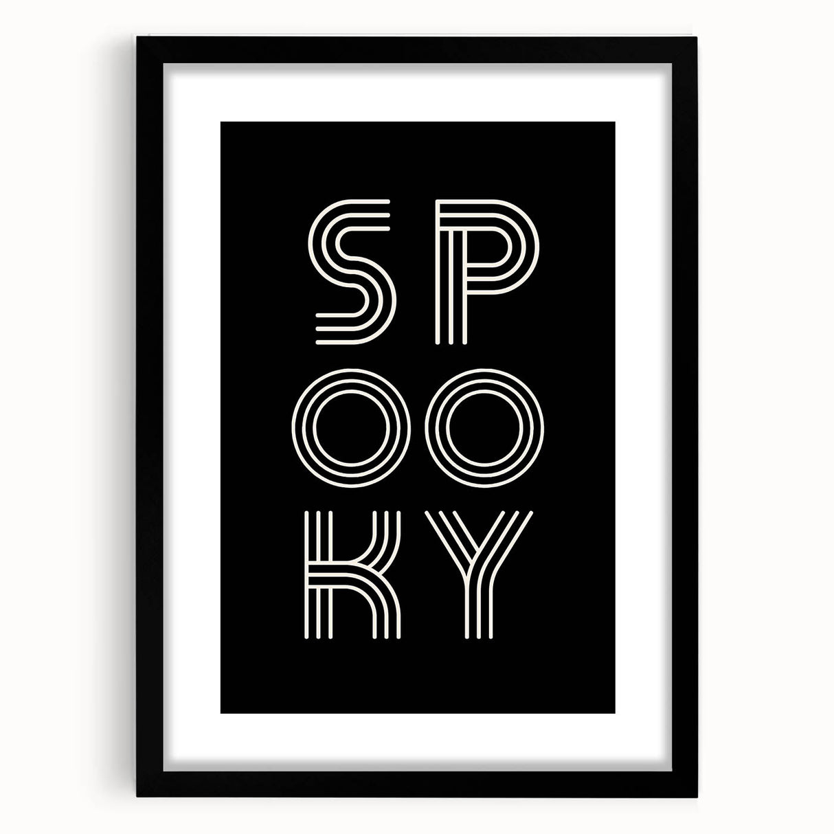 Spooky Typography Halloween Wall Art - Modern Halloween Decor