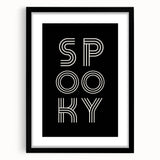 Spooky Typography Halloween Wall Art - Modern Halloween Decor