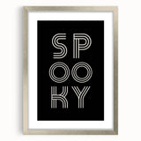 Spooky Typography Halloween Wall Art - Modern Halloween Decor