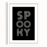 Spooky Typography Halloween Wall Art - Modern Halloween Decor