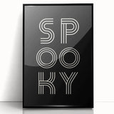 Spooky Typography Halloween Wall Art - Modern Halloween Decor