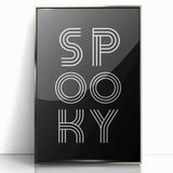 Spooky Typography Halloween Wall Art - Modern Halloween Decor