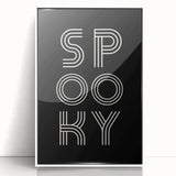 Spooky Typography Halloween Wall Art - Modern Halloween Decor