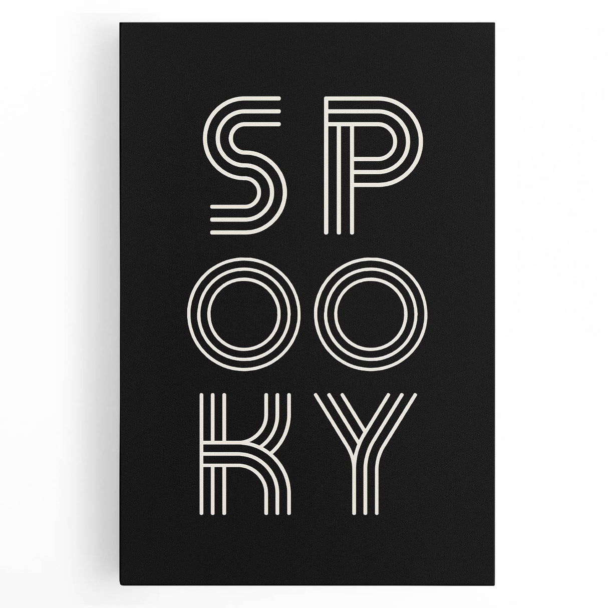 Spooky Typography Halloween Wall Art - Modern Halloween Decor