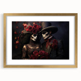 Romantic Skeleton Couple – Día de los Muertos Art Prints