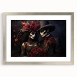 Romantic Skeleton Couple – Día de los Muertos Art Prints